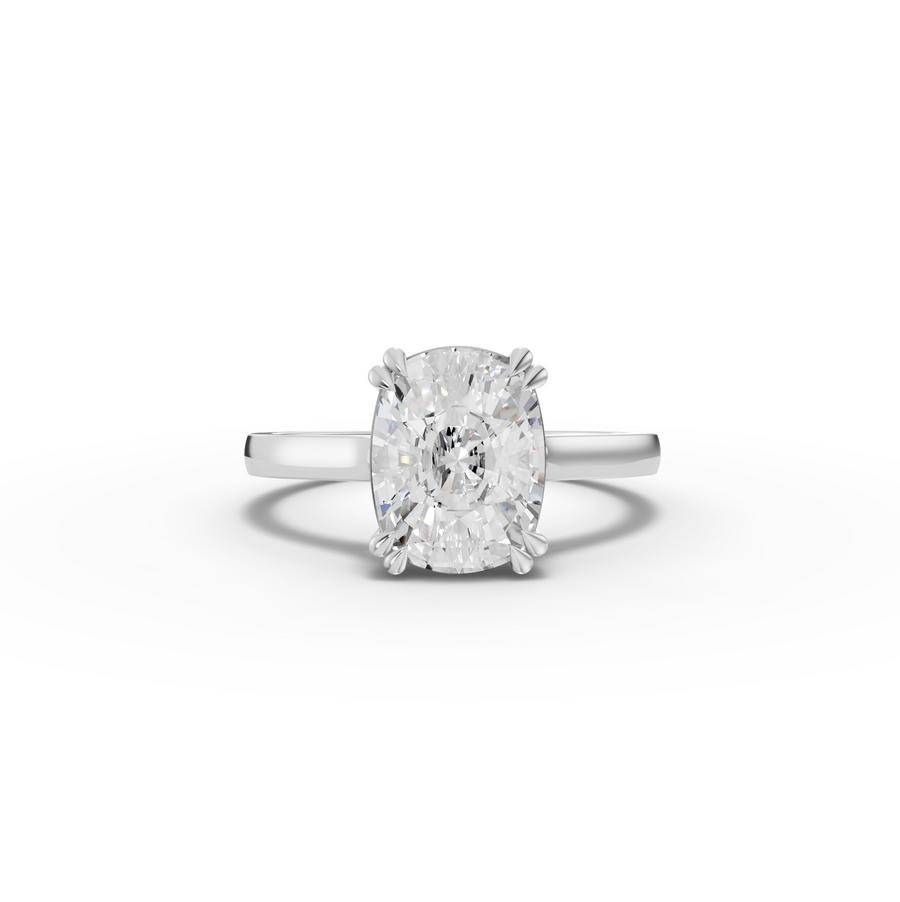 3.00 Ct Cushion Lab Grown Diamond Engagement Ring