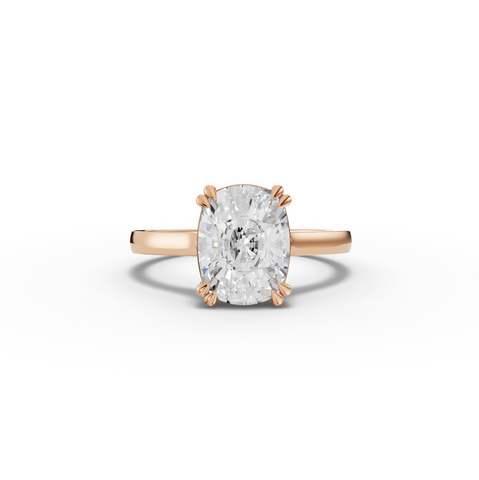 3.00 Ct Cushion Lab Grown Diamond Engagement Ring