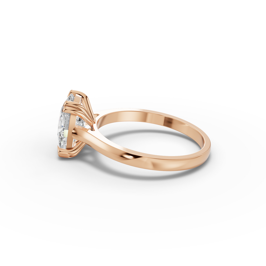 3.00 Ct Cushion Lab Grown Diamond Engagement Ring