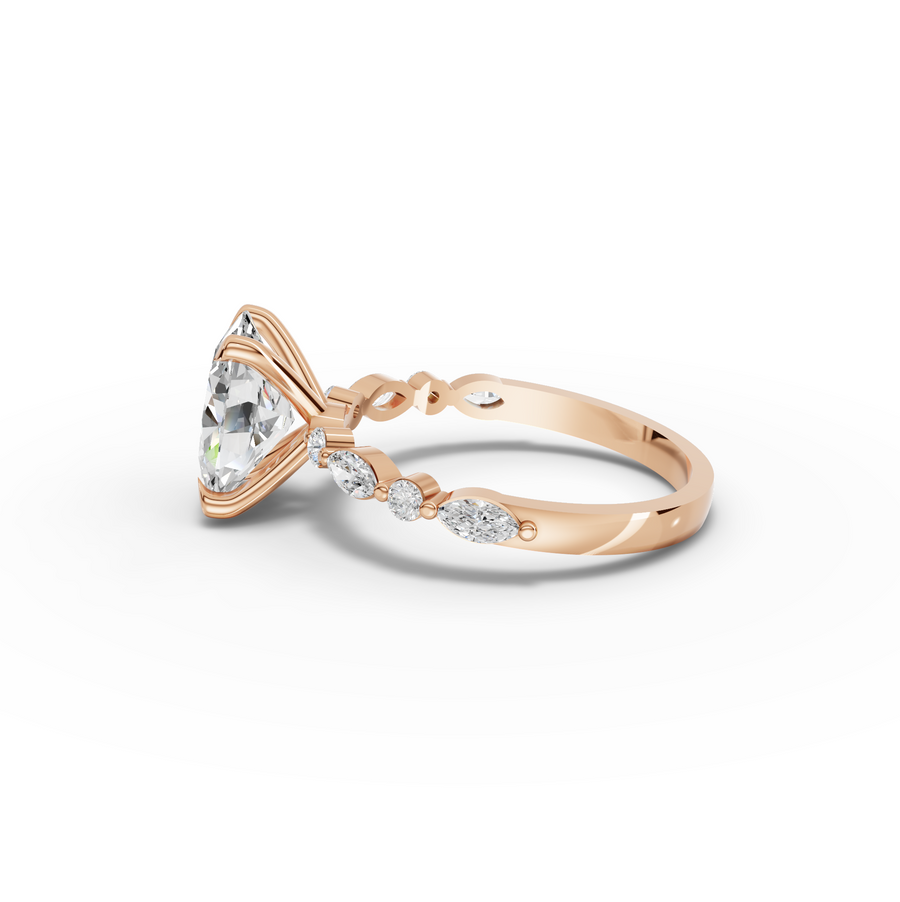 2.31 Ct Oval Four Prong Lab Grown Diamond Engagement Ring