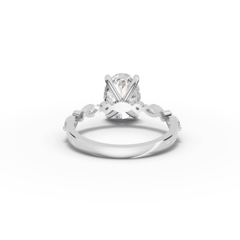 2.31 Ct Oval Four Prong Lab Grown Diamond Engagement Ring