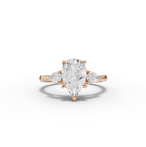 1.80 Ct Pear Three-Stone Lab Grown Diamond Ring