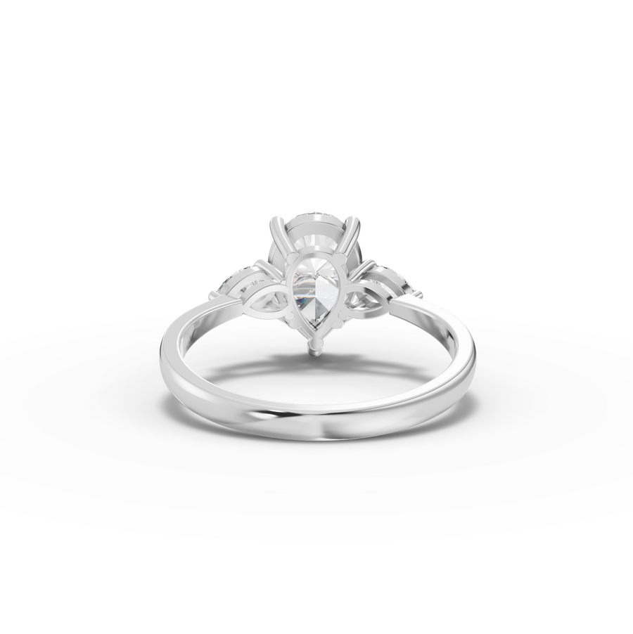 1.80 Ct Pear Three-Stone Lab Grown Diamond Ring