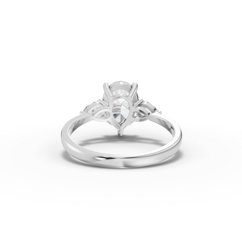 1.80 Ct Pear Three-Stone Lab Grown Diamond Ring