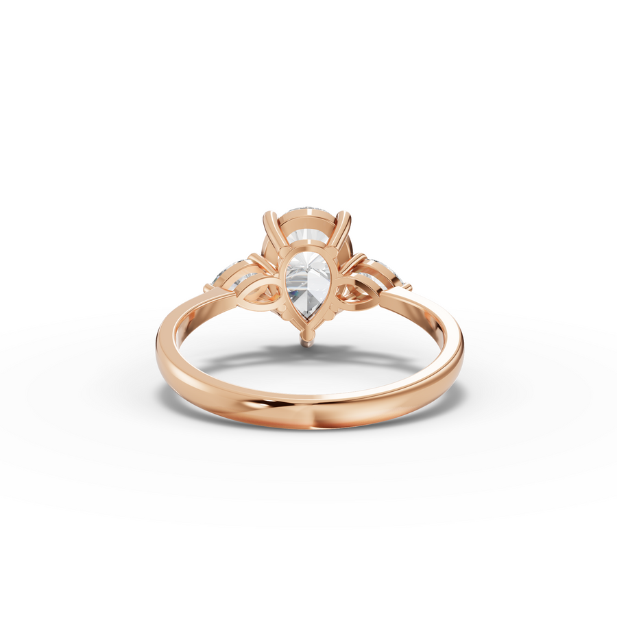 1.80 Ct Pear Three-Stone Lab Grown Diamond Ring