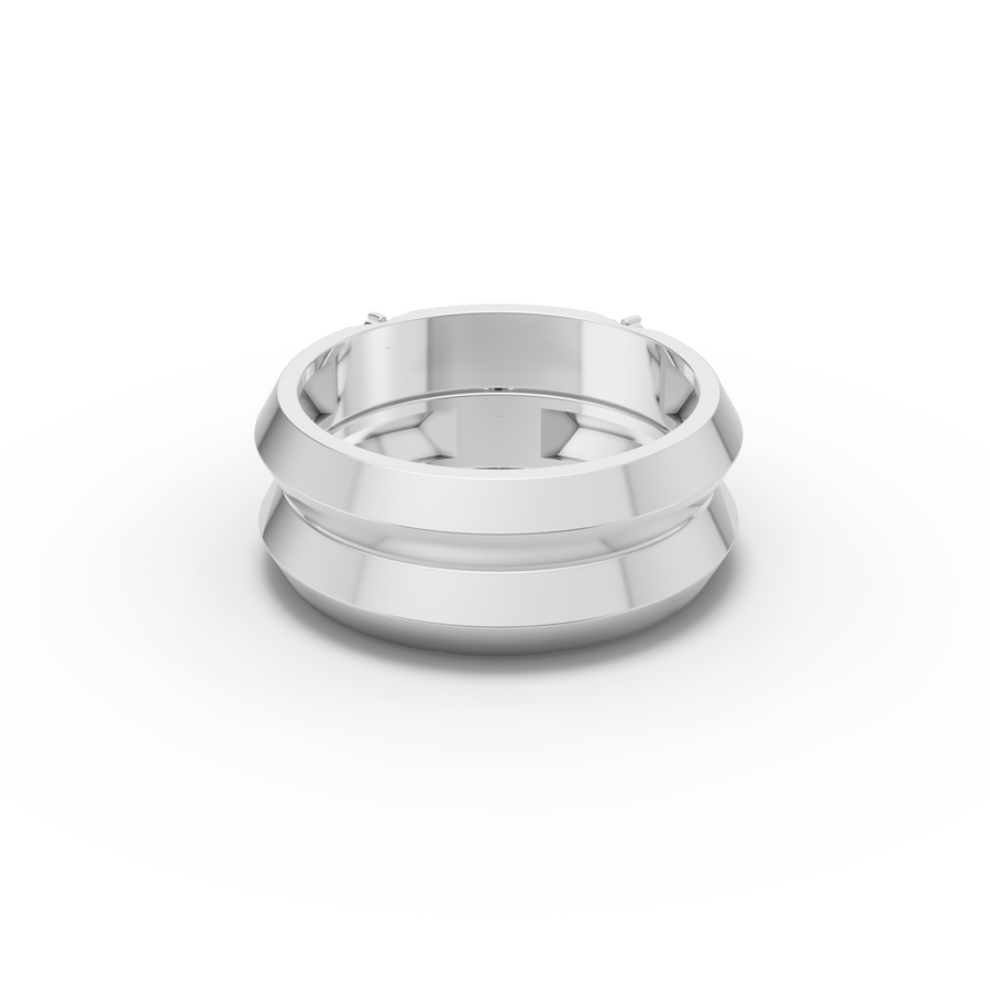 0.17 Ct Geometric Cluster Lab Grown Diamond Band Ring