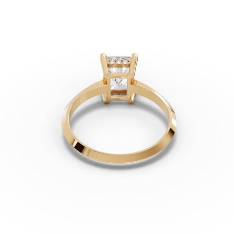 2.06 Ct Radiant Solitaire Hidden Halo Lab Diamond Ring