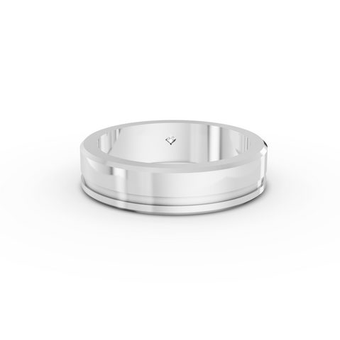 0.05 Ct Princess Flush Set Lab Diamond Wedding Band
