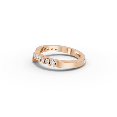 0.47 Ct Princess V-Shaped Lab Diamond Wedding Band