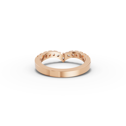 0.47 Ct Princess V-Shaped Lab Diamond Wedding Band