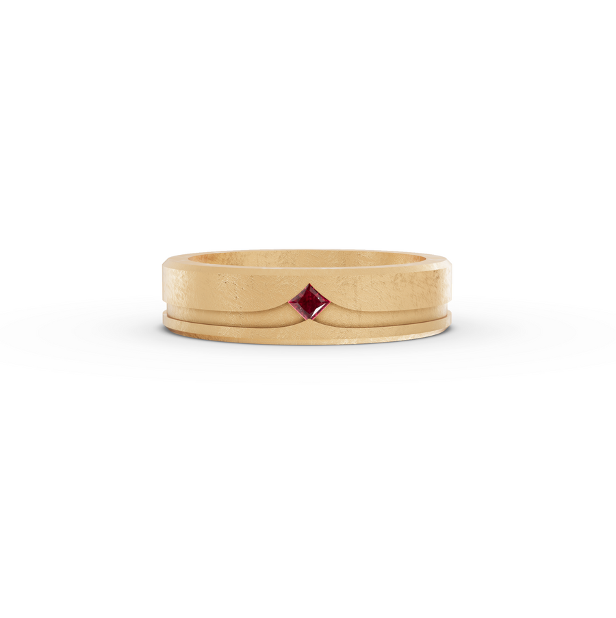 0.05 Ct Princess Flush Set Lab Diamond Wedding Band