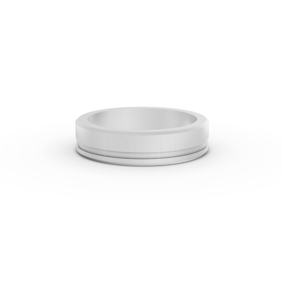 0.05 Ct Princess Flush Set Lab Diamond Wedding Band