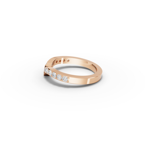 0.47 Ct Princess V-Shaped Lab Diamond Wedding Band