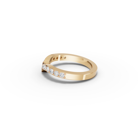 0.47 Ct Princess V-Shaped Lab Diamond Wedding Band