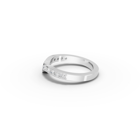 0.47 Ct Princess V-Shaped Lab Diamond Wedding Band