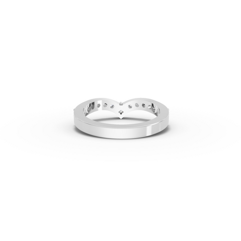 0.47 Ct Princess V-Shaped Lab Diamond Wedding Band