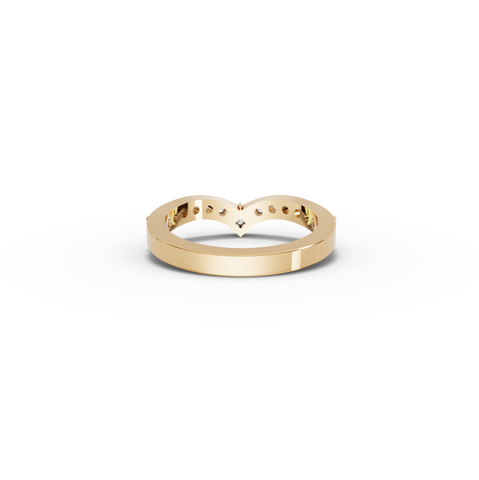 0.47 Ct Princess V-Shaped Lab Diamond Wedding Band
