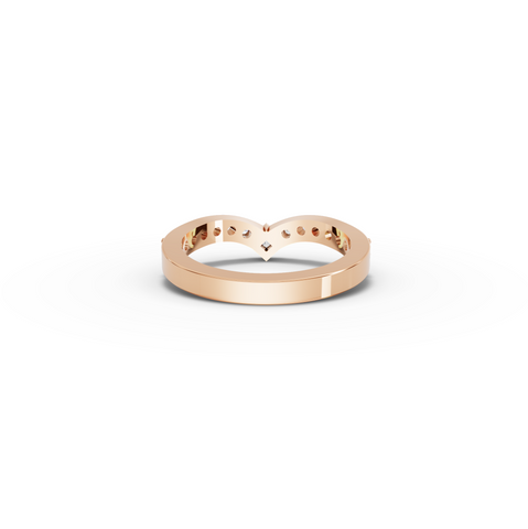0.47 Ct Princess V-Shaped Lab Diamond Wedding Band