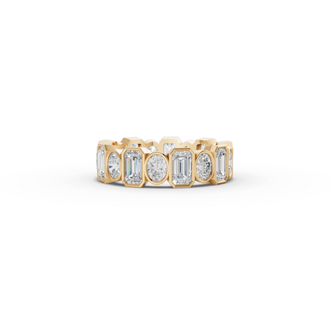 3.51 Ct Mixed Cut Bezel Eternity Lab Grown Diamond Band