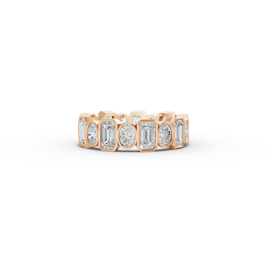 3.51 Ct Mixed Cut Bezel Eternity Lab Grown Diamond Band