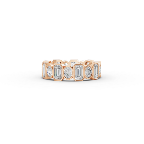 3.51 Ct Mixed Cut Bezel Eternity Lab Grown Diamond Band