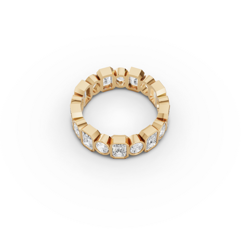 3.51 Ct Mixed Cut Bezel Eternity Lab Grown Diamond Band