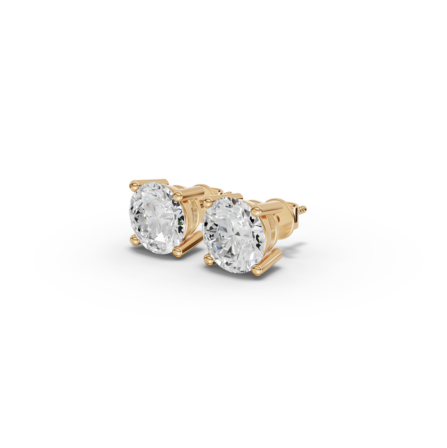 1.50 Ct Each  Round Solitaire Lab Diamond Stud Earrings