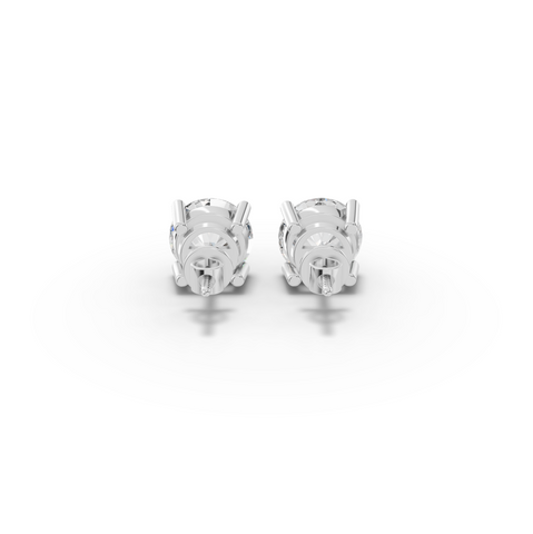 1.50 Ct Each  Round Solitaire Lab Diamond Stud Earrings