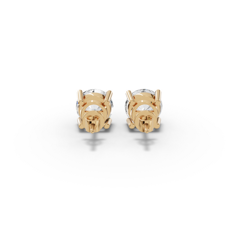 1.50 Ct Each  Round Solitaire Lab Diamond Stud Earrings