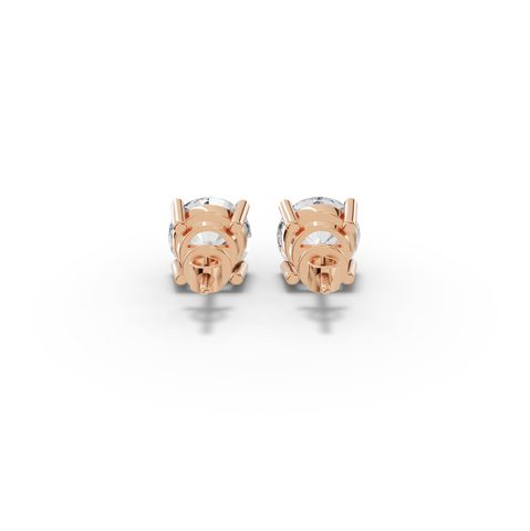 1.50 Ct Each  Round Solitaire Lab Diamond Stud Earrings
