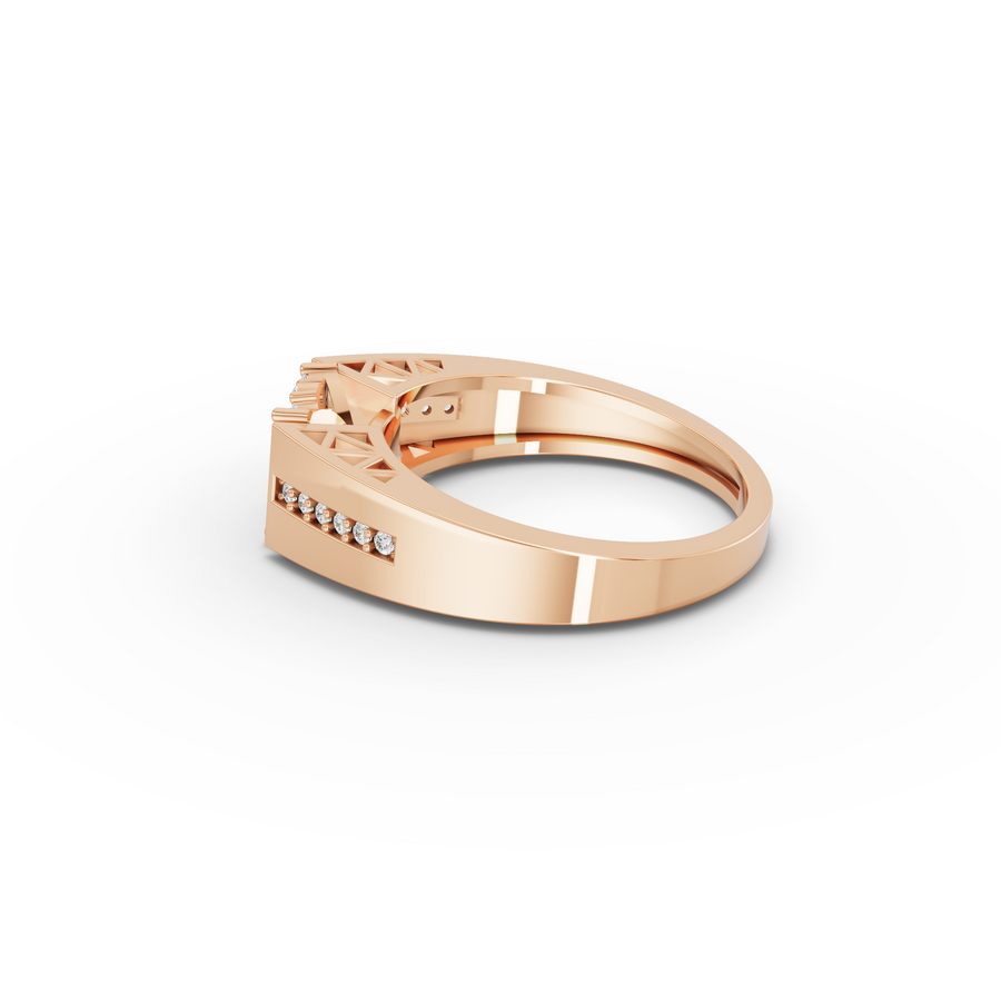 0.32 Ct Marquise Diamond Floral Cluster Wide Band Ring