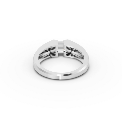 1.00 Ct Emerald Diamond Bezel Set Signet Ring