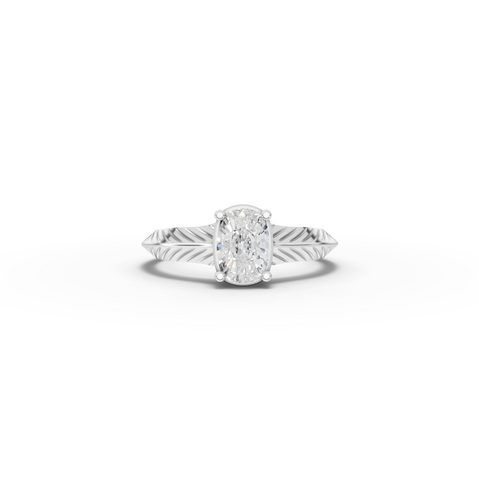1.00 Ct Cushion Diamond Solitaire Band Ring