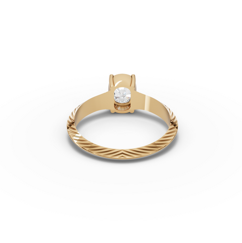 1.00 Ct Cushion Diamond Solitaire Band Ring