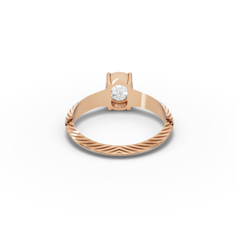 1.00 Ct Cushion Diamond Solitaire Band Ring
