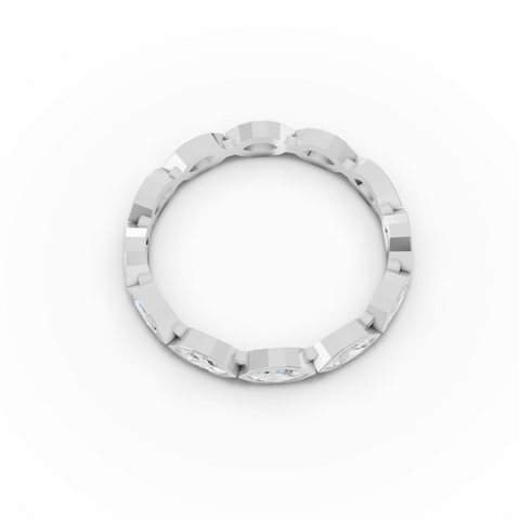 0.63 Ct Marquise Bezel Full Eternity Diamond Band