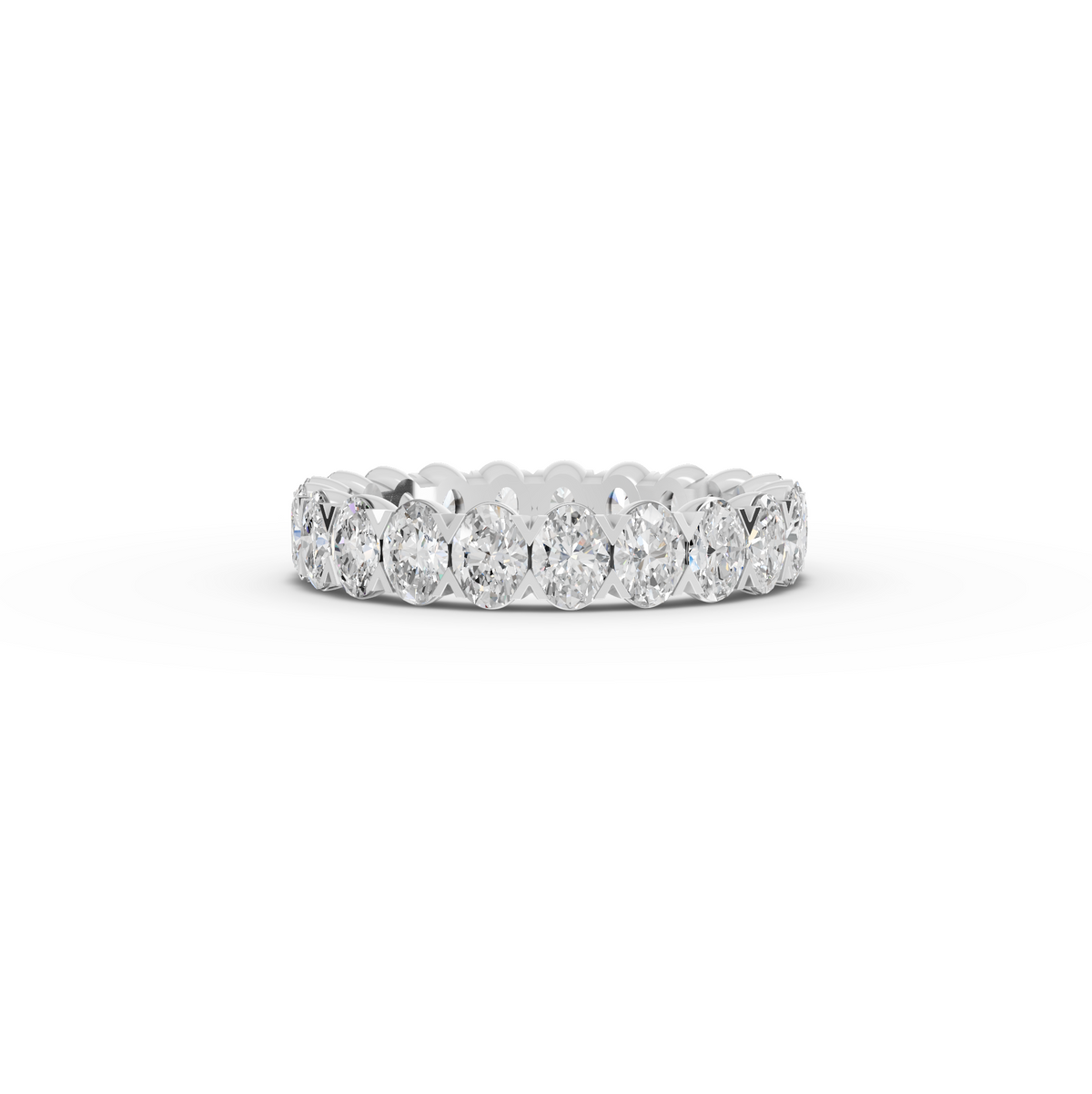 2.21 Ct Oval Shared-Prong Lab Diamond Full Eternity Band