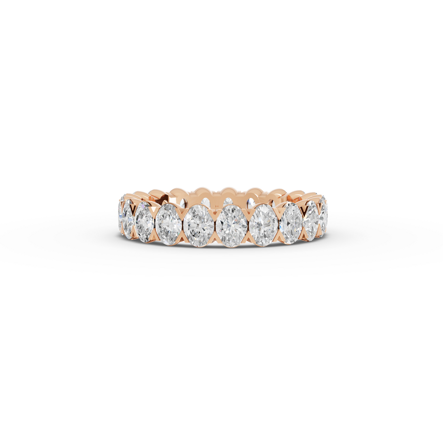 2.21 Ct Oval Shared-Prong Lab Diamond Full Eternity Band