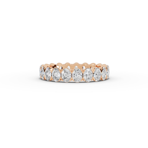 2.21 Ct Oval Shared-Prong Lab Diamond Full Eternity Band