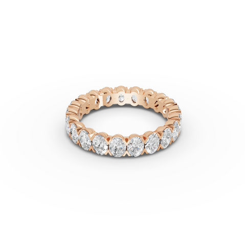 2.21 Ct Oval Shared-Prong Lab Diamond Full Eternity Band