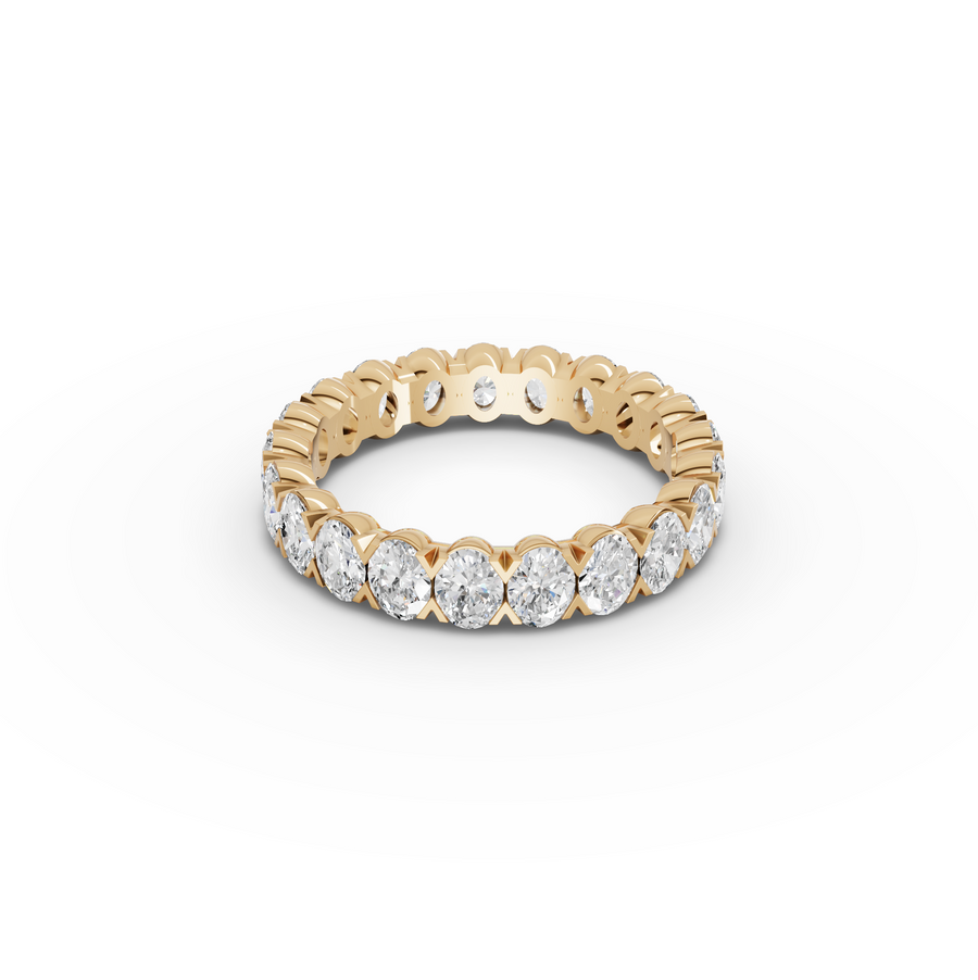 2.21 Ct Oval Shared-Prong Lab Diamond Full Eternity Band