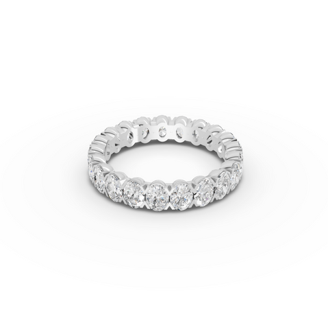 2.21 Ct Oval Shared-Prong Lab Diamond Full Eternity Band