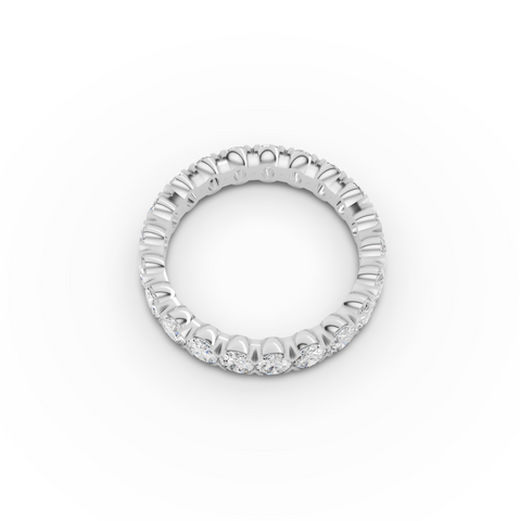 2.21 Ct Oval Shared-Prong Lab Diamond Full Eternity Band