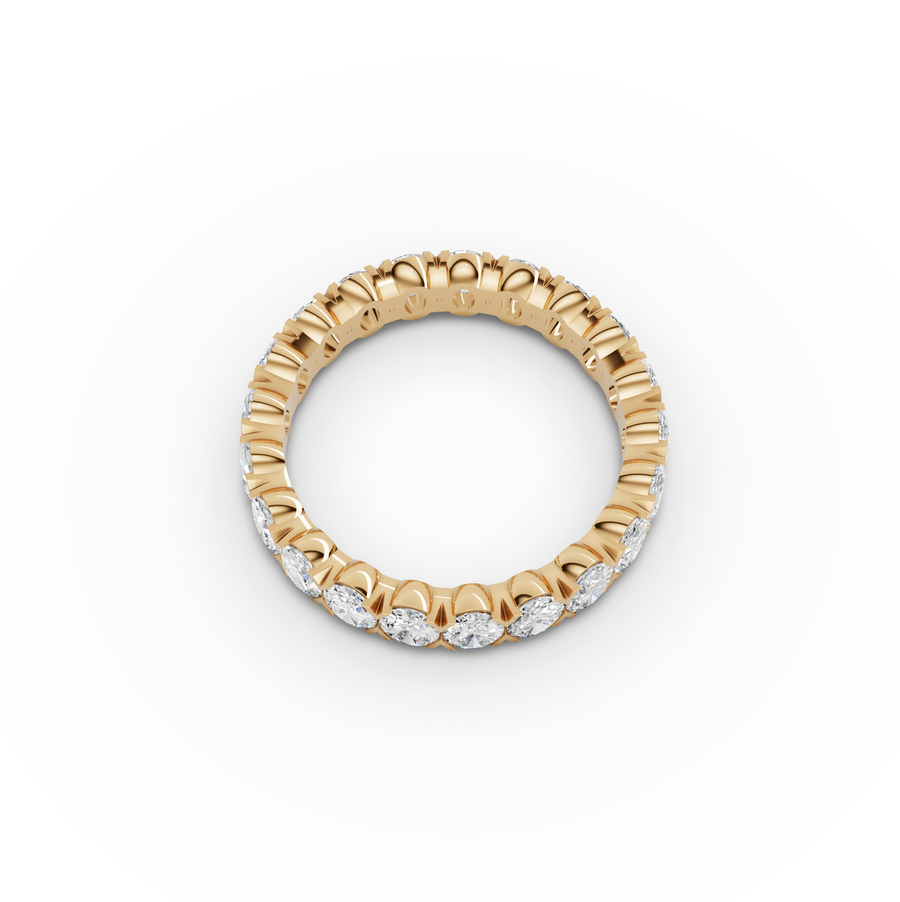 2.21 Ct Oval Shared-Prong Lab Diamond Full Eternity Band