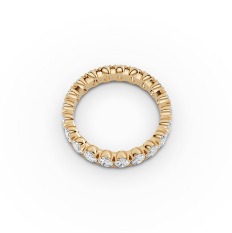 2.21 Ct Oval Shared-Prong Lab Diamond Full Eternity Band
