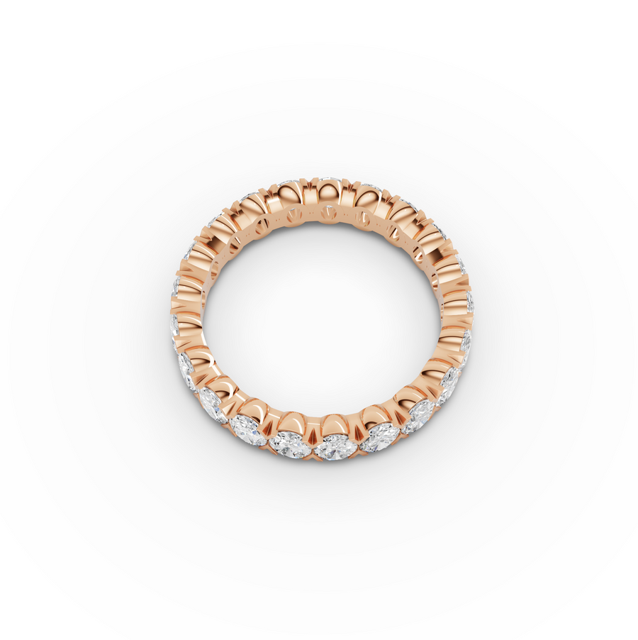 2.21 Ct Oval Shared-Prong Lab Diamond Full Eternity Band