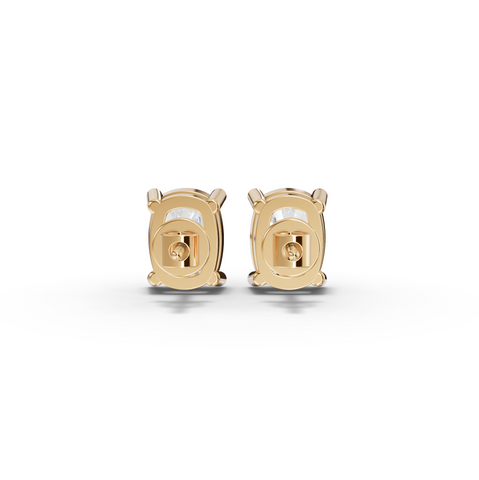 1.50 Ct Each Cushion Four-Prong Lab Diamond Stud