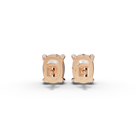 1.50 Ct Each Cushion Four-Prong Lab Diamond Stud