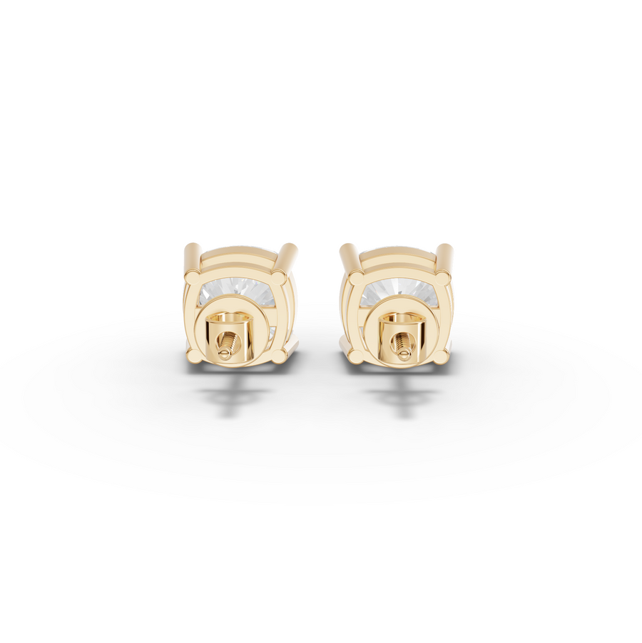 1.50 Ct Each Cushion Cut Four-Prong Lab Diamond Stud