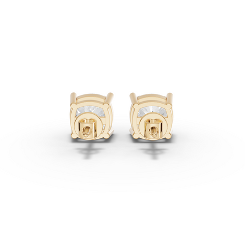 1.50 Ct Each Cushion Cut Four-Prong Lab Diamond Stud